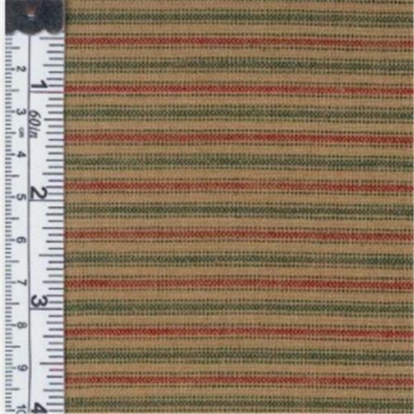 Textile Creations Textile Creations 232 Rustic Woven Fabric; Stripe Gtn; Red And Natural; 15 yd. 232